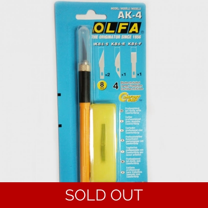 Olfa AK-4 Professional Art Cutter with 3 blades Pack